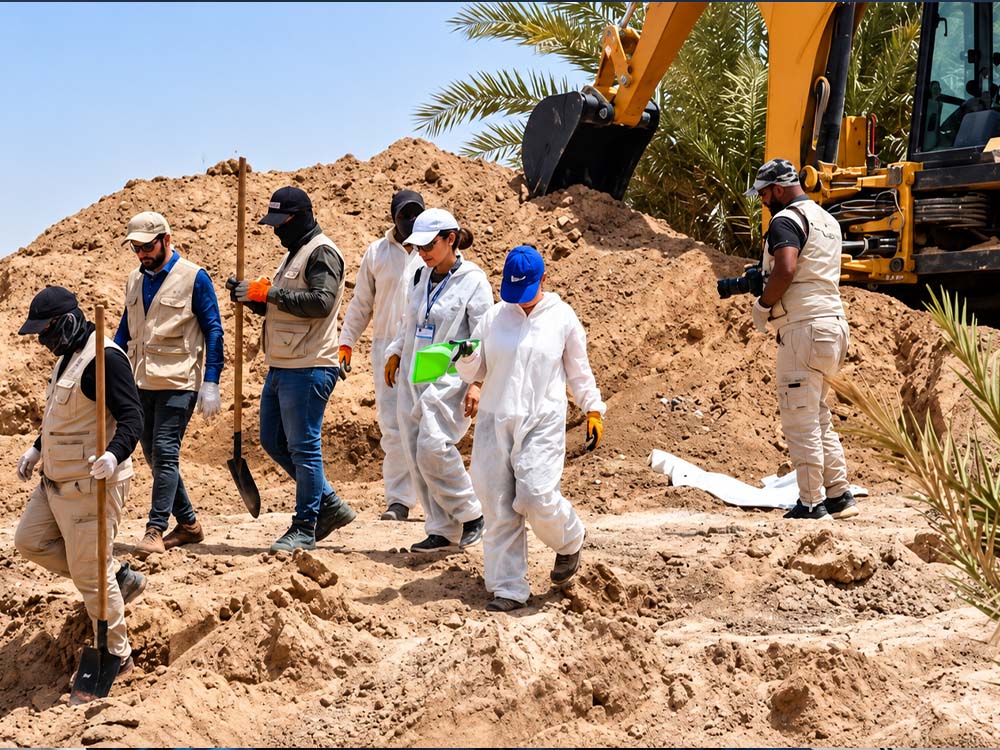 استخراج رفات ضحايا المقابر الجماعية في العراق