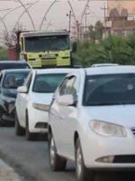 طابور طويل من السيارات والشاحنات أمام محطات الوقود في نينوى