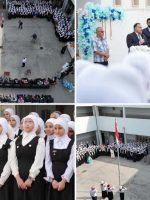 افتتاح ثانوية القيارة للمتفوقين والمتفوقات في ناحية القيارة جنوب الموصل، بحضور الطلبة وعدد من المسؤولين.