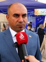 قصي الحطاب، الناطق باسم وزارة الزراعة العراقية، يتحدث إلى قناة نينوى الغد خلال مقابلة صحفية.